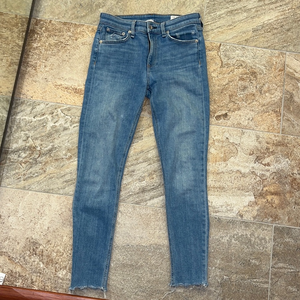 Rag and Bone Cate Midrise Skinny Jeans in medium Wash